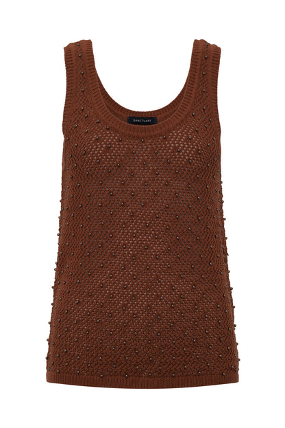 DUNE STUDDED TANK ANCIENT CLAY - Sanctuary Clothing