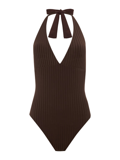 HALTER MIO W/ REMOVABLE CUPS ESPRESSO - Sanctuary Clothing