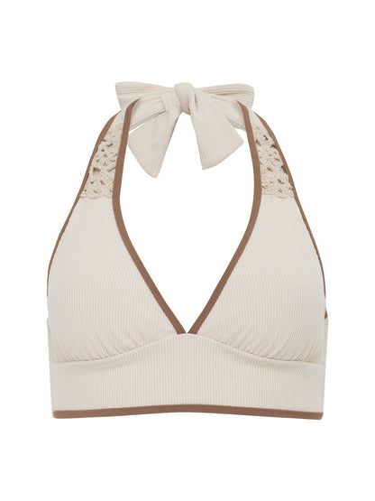HALTER TALL TRI W/ REMOV. CUPS WHITE SAND - Sanctuary Clothing