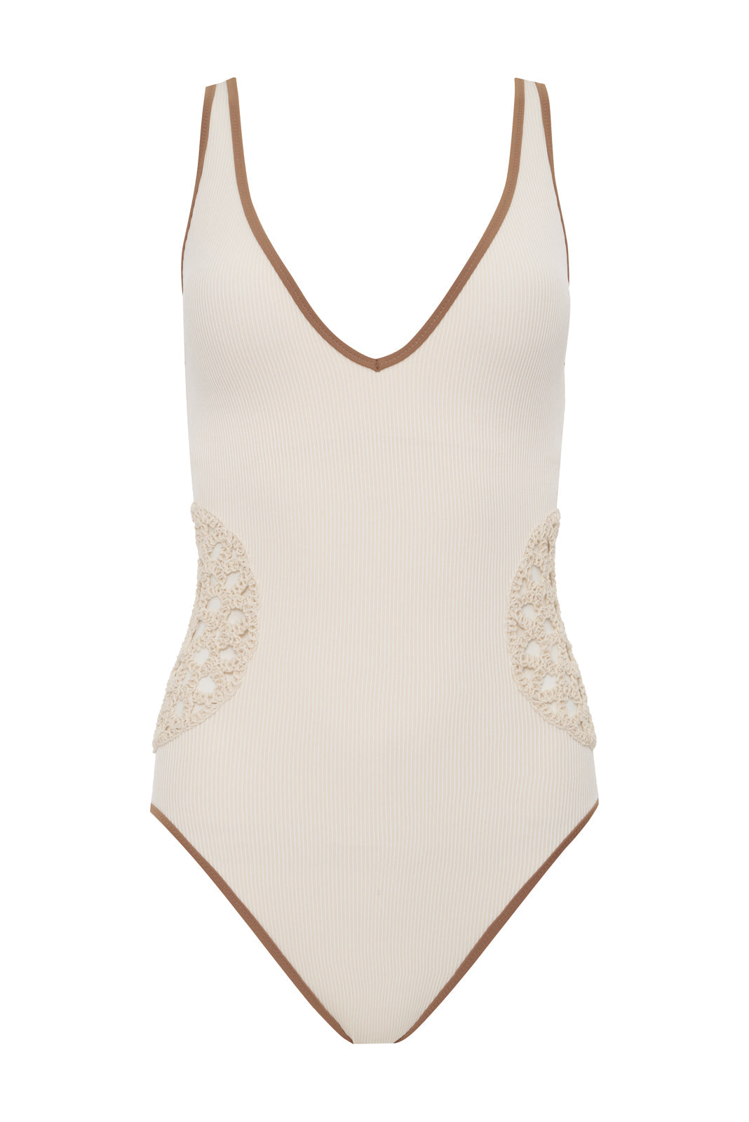 High Leg Scoop Neck One-Piece WHITE SAND - Sanctuary Clothing