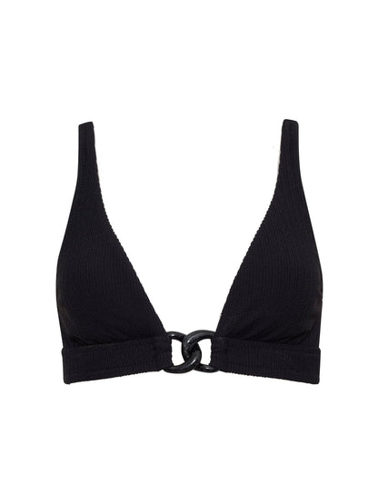 Long Line Bra Bikini Top Black - Sanctuary Clothing