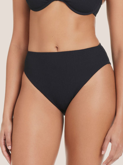 High Leg High Rise Bikini Bottom Black - Sanctuary Clothing
