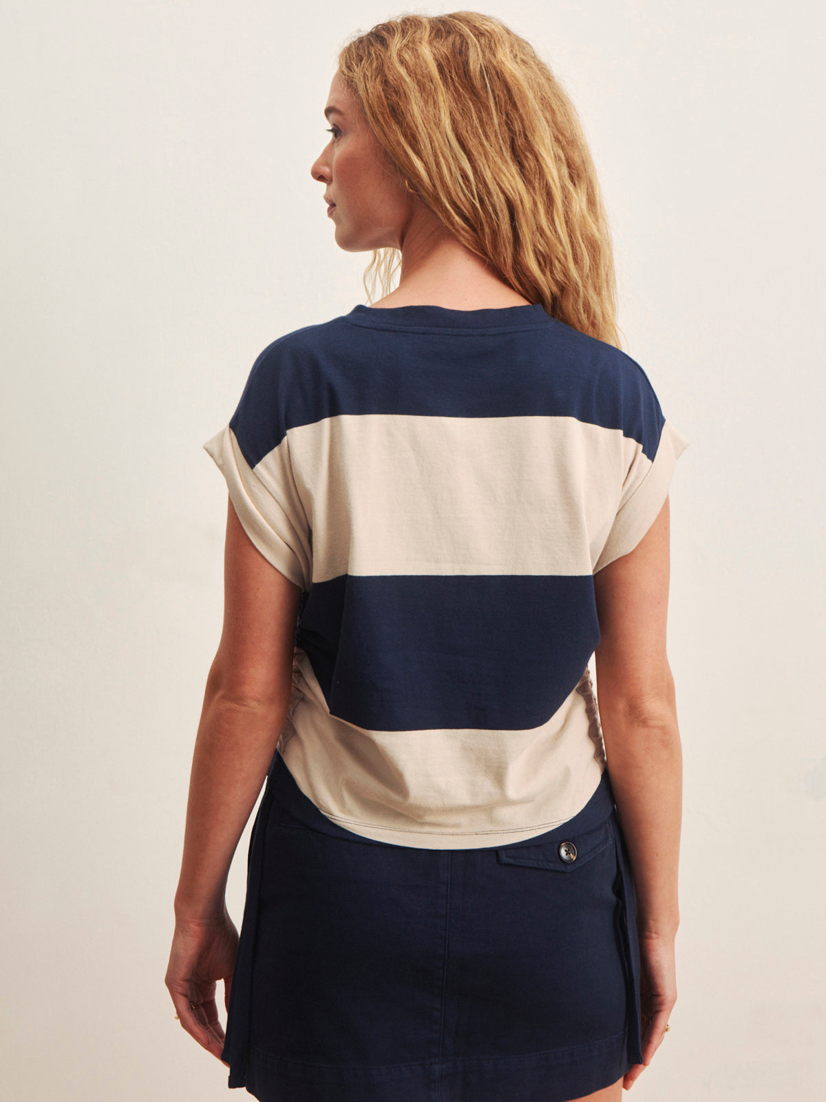 ALL DAY RUCHED TEE NAVY BLAZER/DARK OPAL RUGBY - Sanctuary Clothing