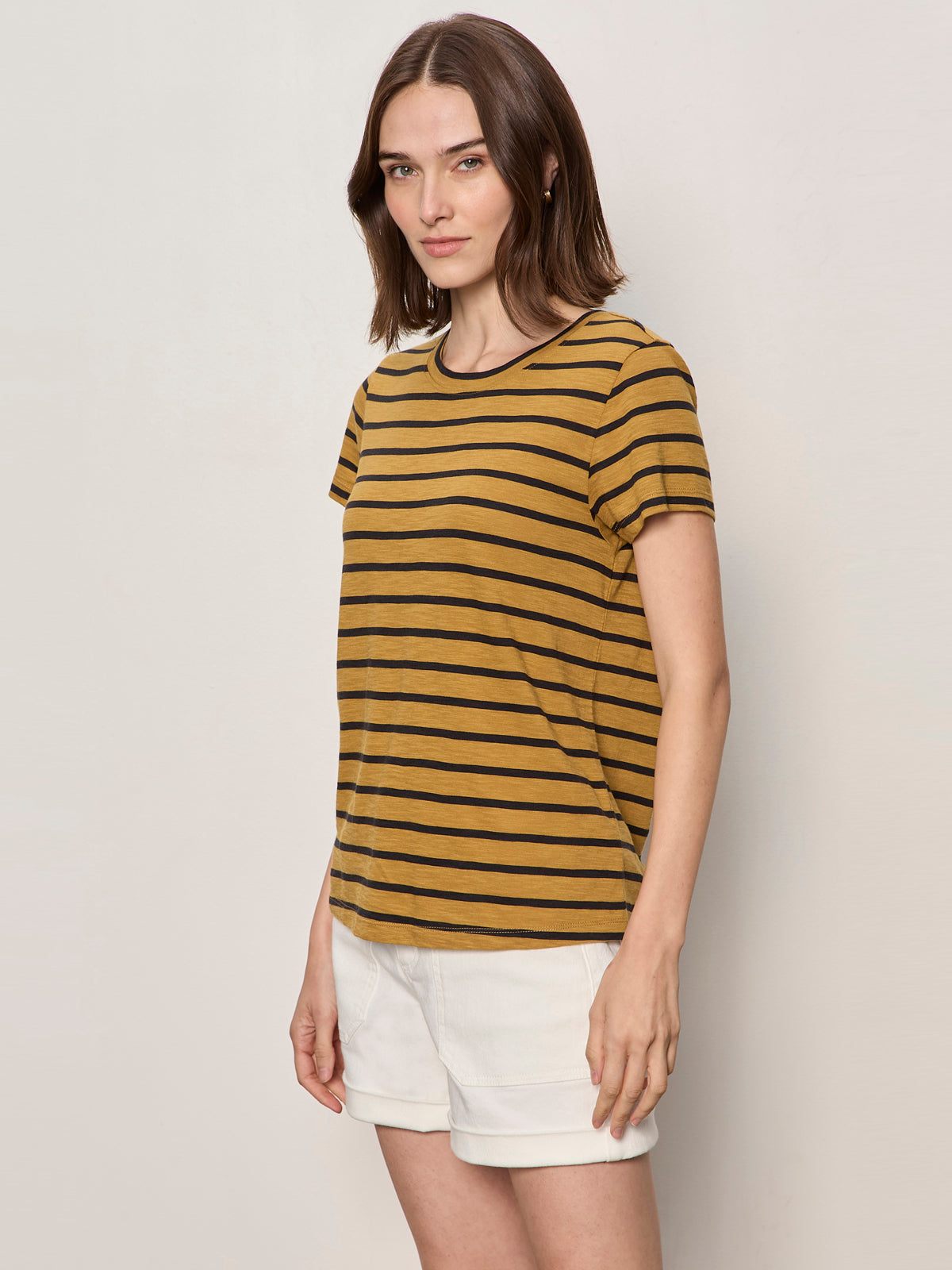 THE PERFECT TEE CUMIN/BLACK STRIPE - Sanctuary Clothing