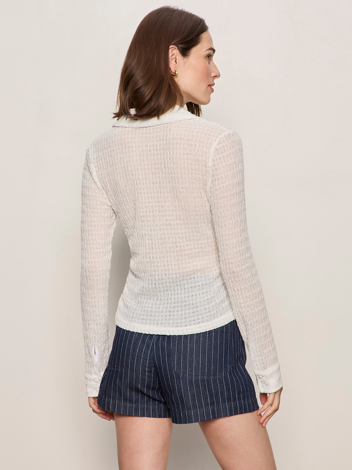 JUNO TEXTURED BUTTON FRONT CHALK - Sanctuary Clothing