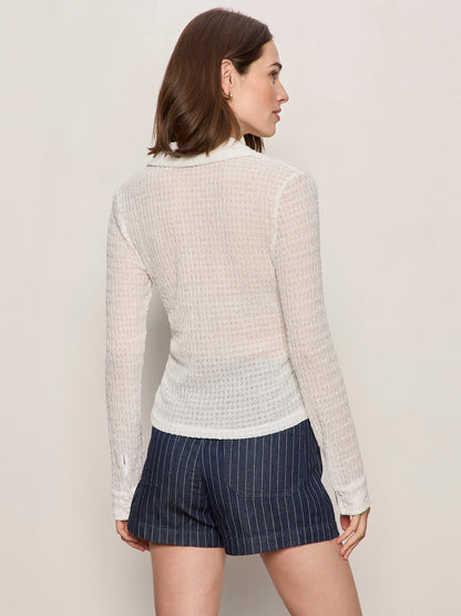 JUNO TEXTURED BUTTON FRONT CHALK - Sanctuary Clothing