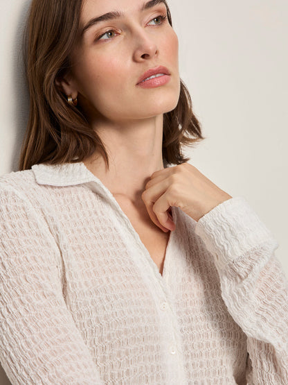 JUNO TEXTURED BUTTON FRONT CHALK - Sanctuary Clothing