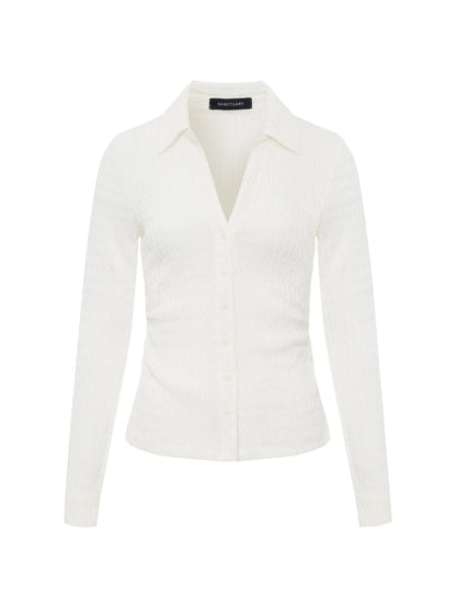 JUNO TEXTURED BUTTON FRONT CHALK - Sanctuary Clothing