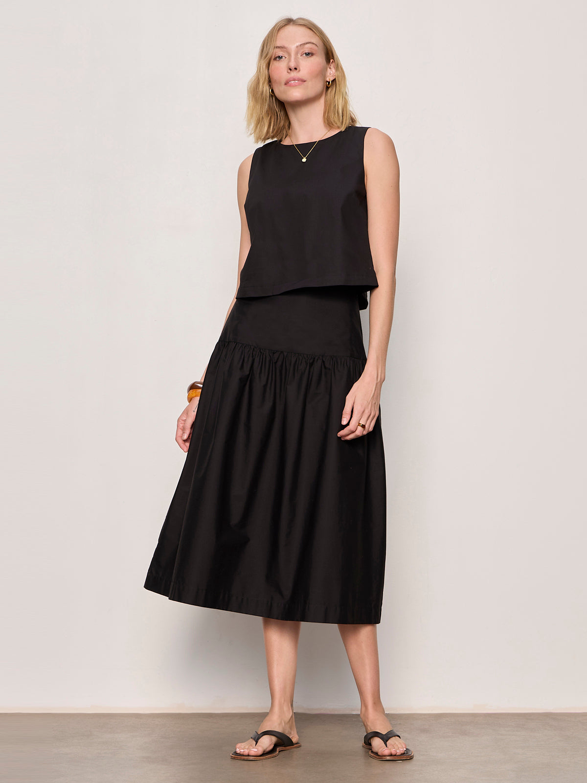 THE DESIRED SUMMER CROP SHELL BLACK - Sanctuary Clothing