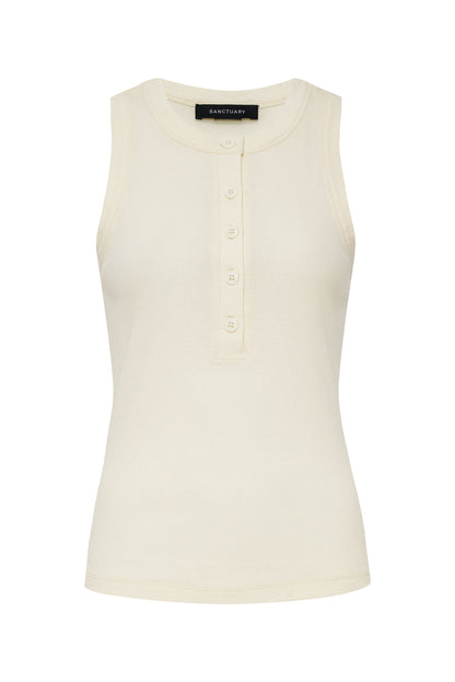 FRIDAY RIB TANK COLLAGEN - Sanctuary Clothing