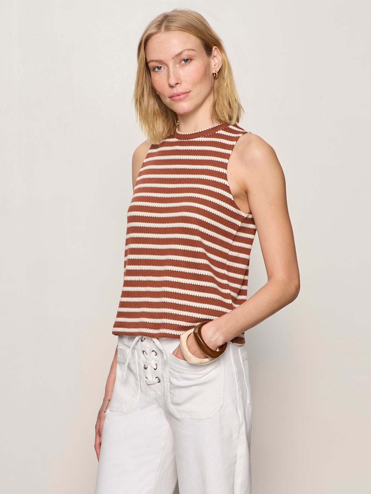 CAMPARI TANK CLAY STRIPE - Sanctuary Clothing