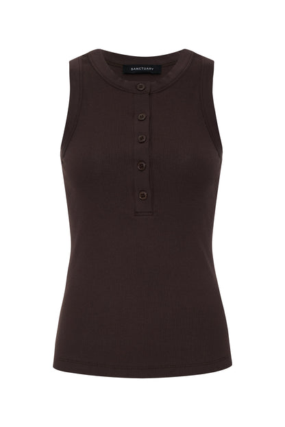 FRIDAY RIB TANK RICH SOIL - Sanctuary Clothing
