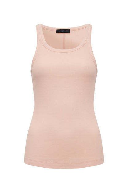 SPRINTER RIB TANK BLEACHED PINK - Sanctuary Clothing