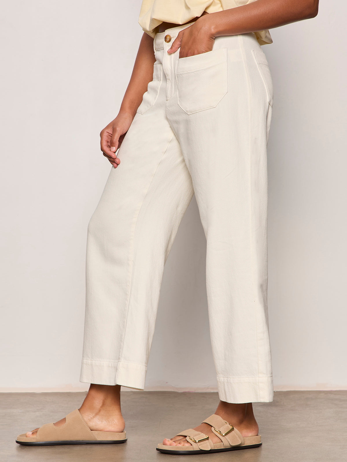 SOFT MARINE WIDE LEG CROP COLLAGEN - Sanctuary Clothing