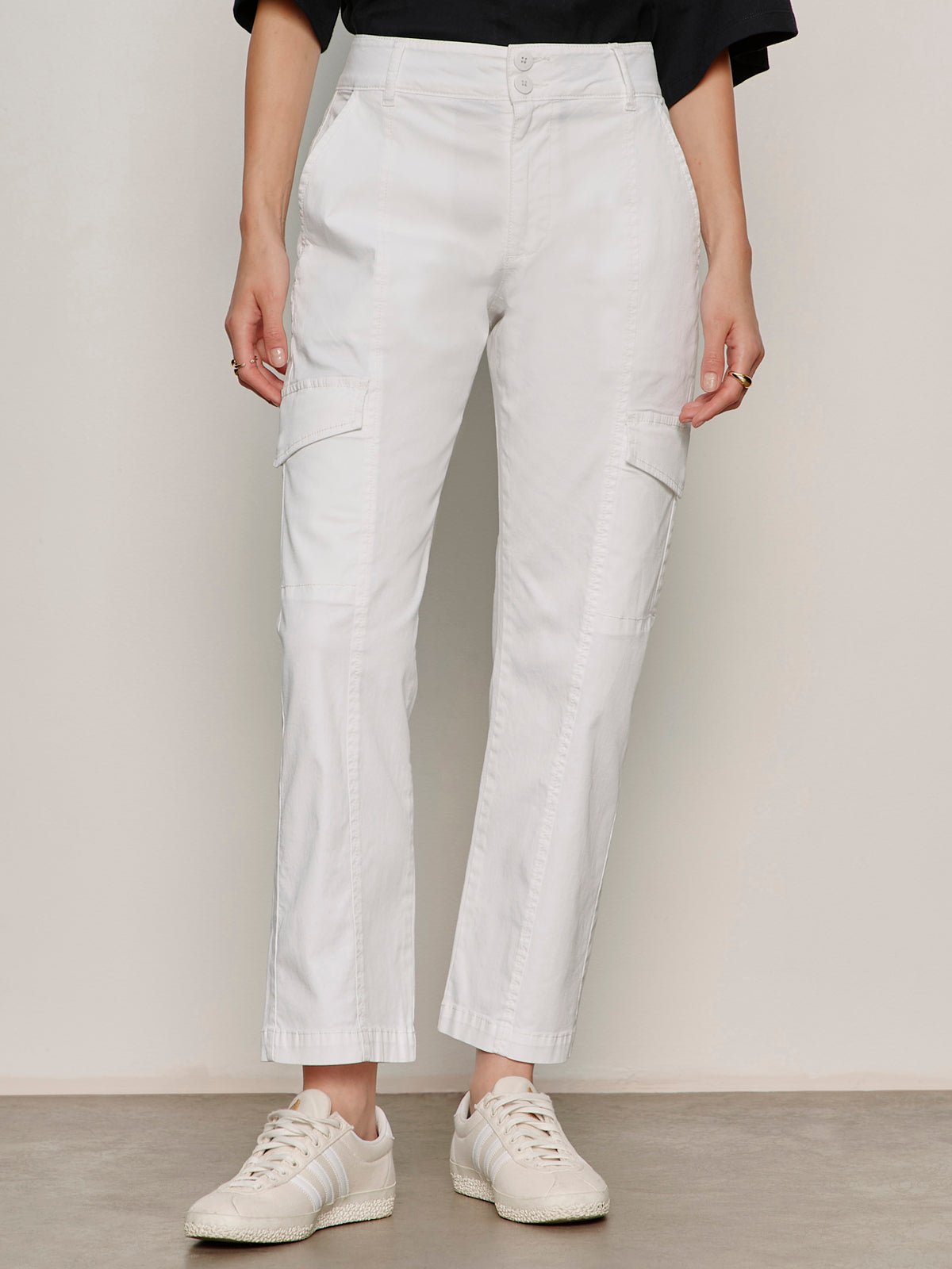 Rebel Straight Crop Pant Chalk - Sanctuary Clothing