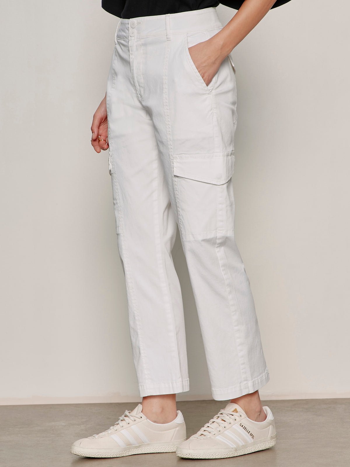 Rebel Straight Crop Pant Chalk - Sanctuary Clothing