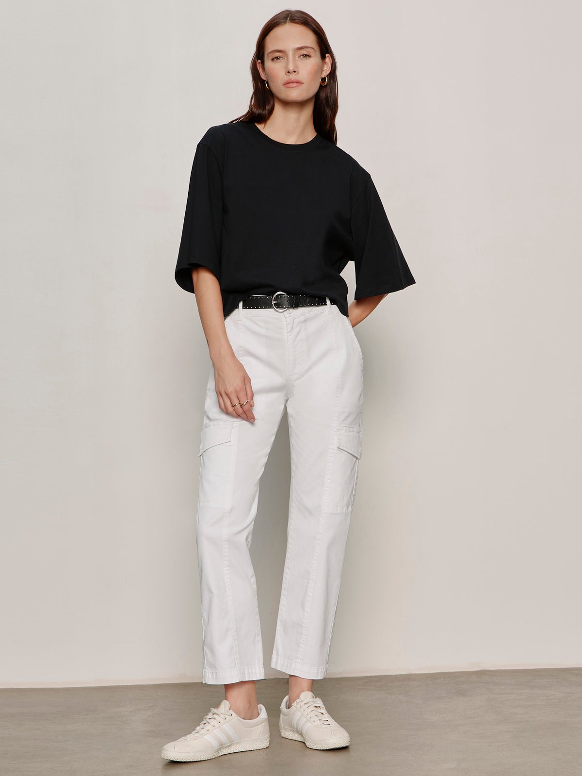 Rebel Straight Crop Pant Chalk - Sanctuary Clothing