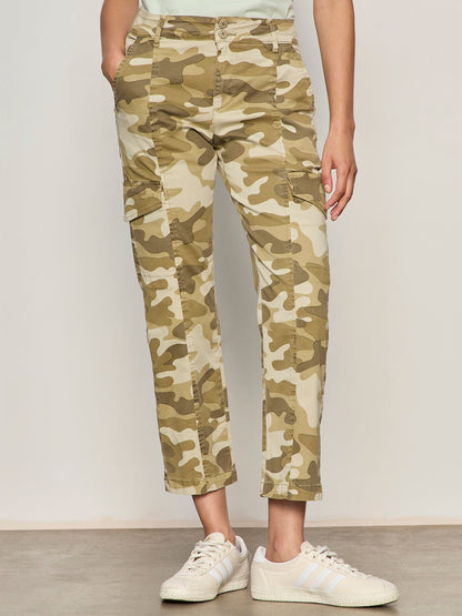 Rebel Straight Crop Pant Canyon Camo - Sanctuary Clothing