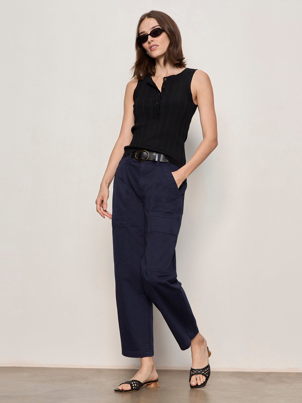 BOYFRIEND UTILITY PANT NAVY BLAZER - Sanctuary Clothing