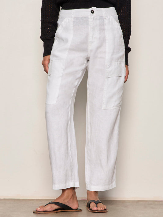 BOYFRIEND UTILITY PANT WHITE - Sanctuary Clothing