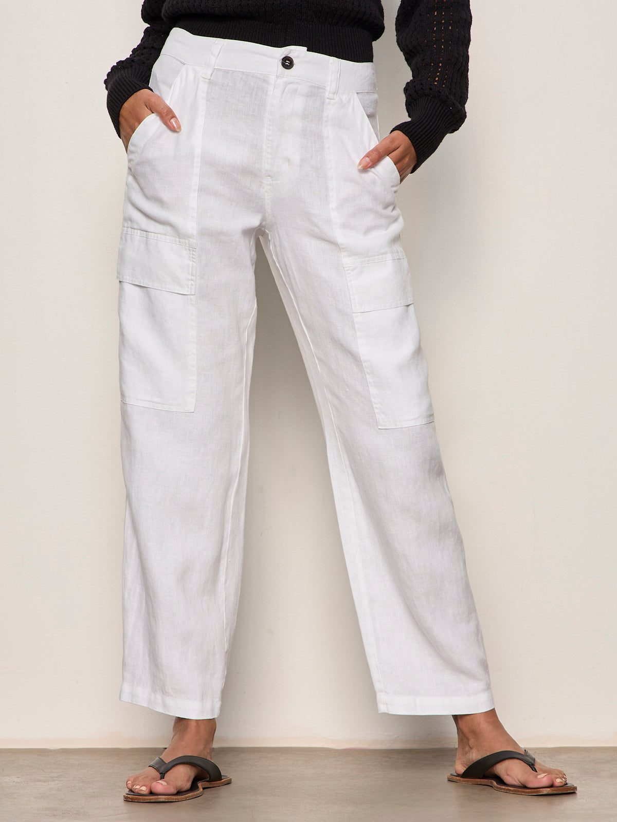 BOYFRIEND UTILITY PANT WHITE - Sanctuary Clothing