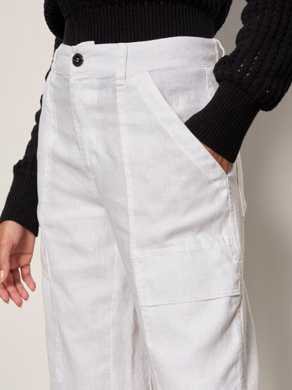 BOYFRIEND UTILITY PANT WHITE - Sanctuary Clothing