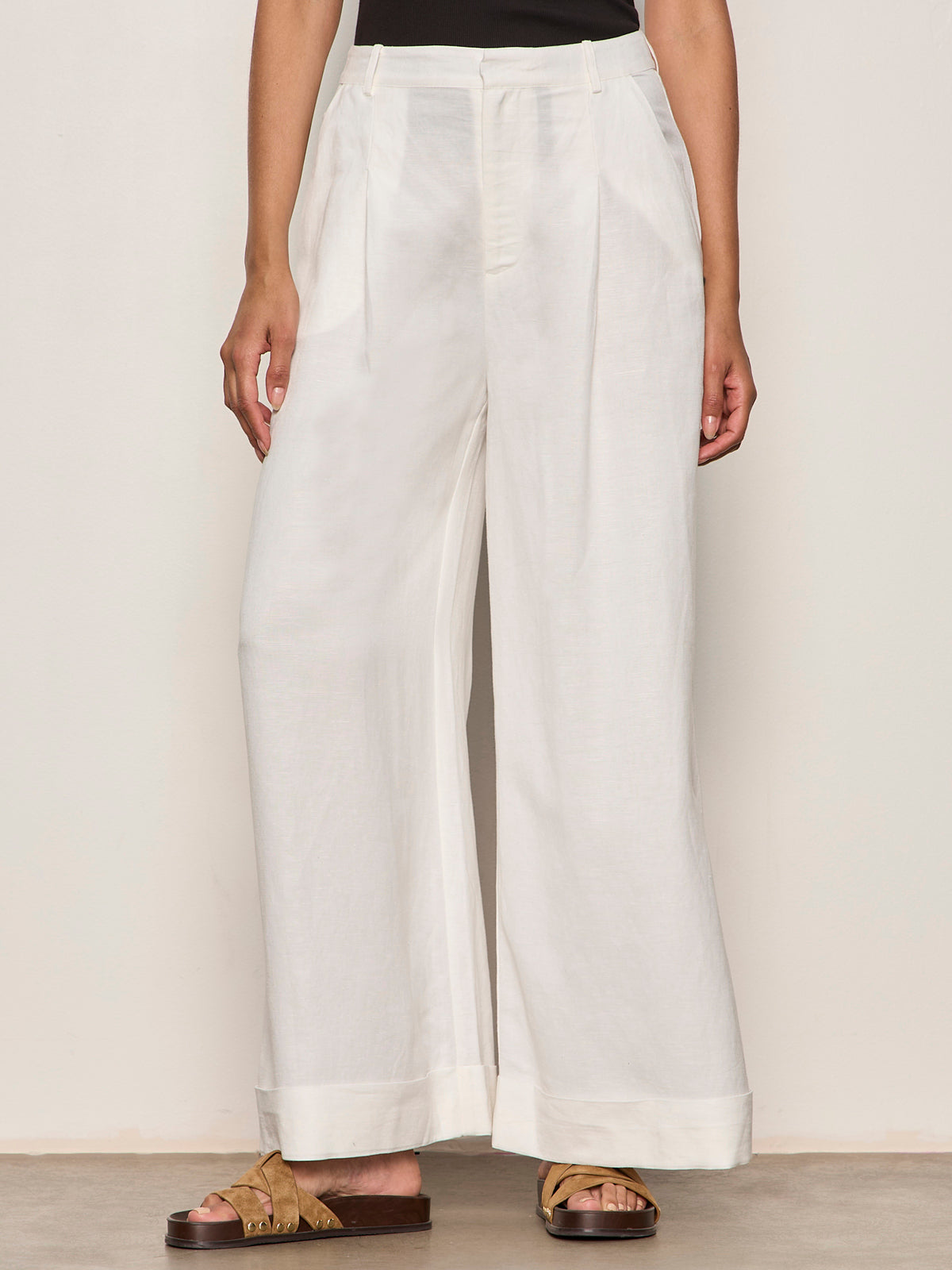 TERRACE LINEN PANT CHALK - Sanctuary Clothing