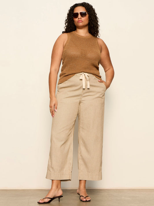 LILY CROPPED PANT LIDO STRIPE - Sanctuary Clothing