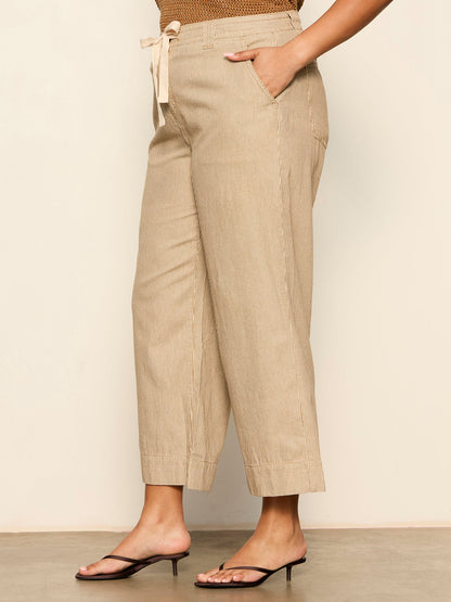 LILY CROPPED PANT LIDO STRIPE - Sanctuary Clothing