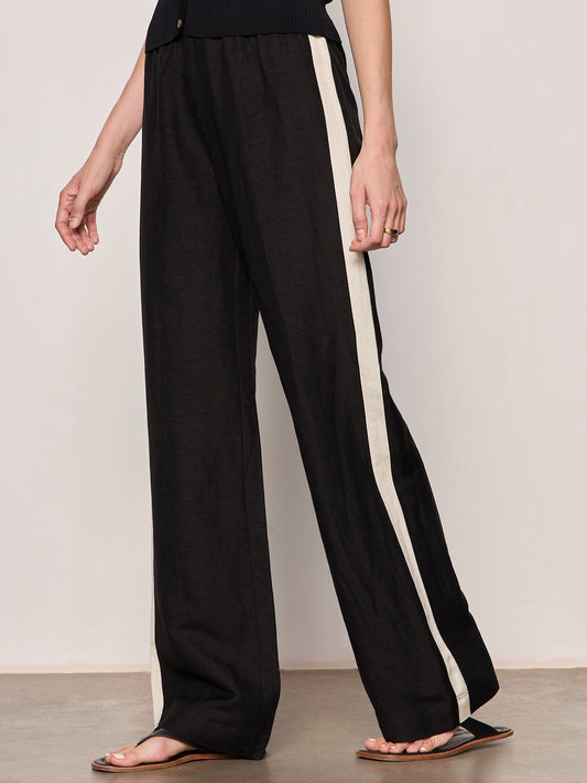 CASUAL TRACK PANT BLACK / SUMMER SAND - Sanctuary Clothing