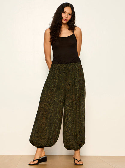 THE MOMENT VOLUME PANT MIDNIGHT MOSS - Sanctuary Clothing