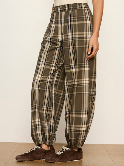 Micro Balloon Pant Linden Plaid Petite Sizing - Sanctuary Clothing
