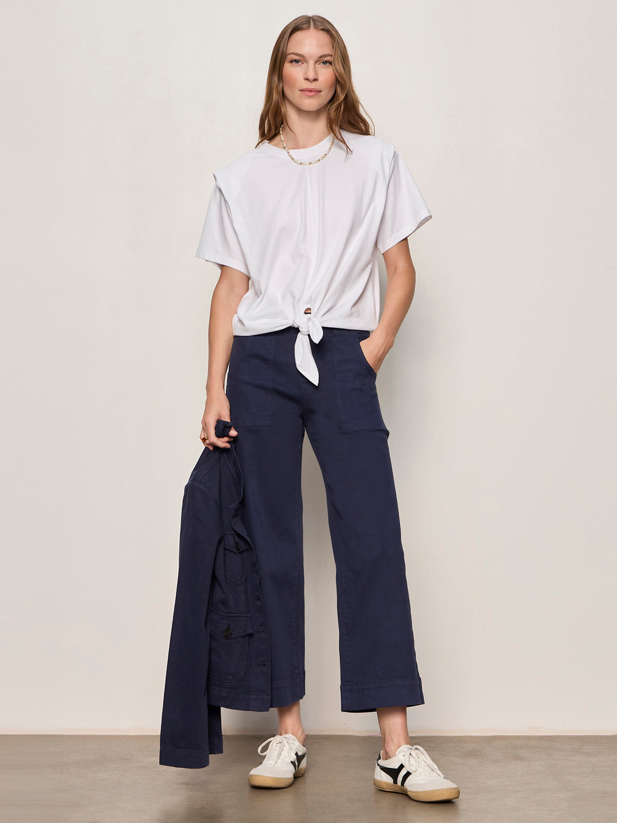INSIDER CROP NAVY BLAZER - Sanctuary Clothing