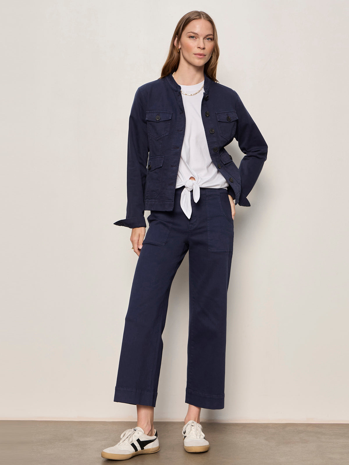 INSIDER CROP NAVY BLAZER - Sanctuary Clothing