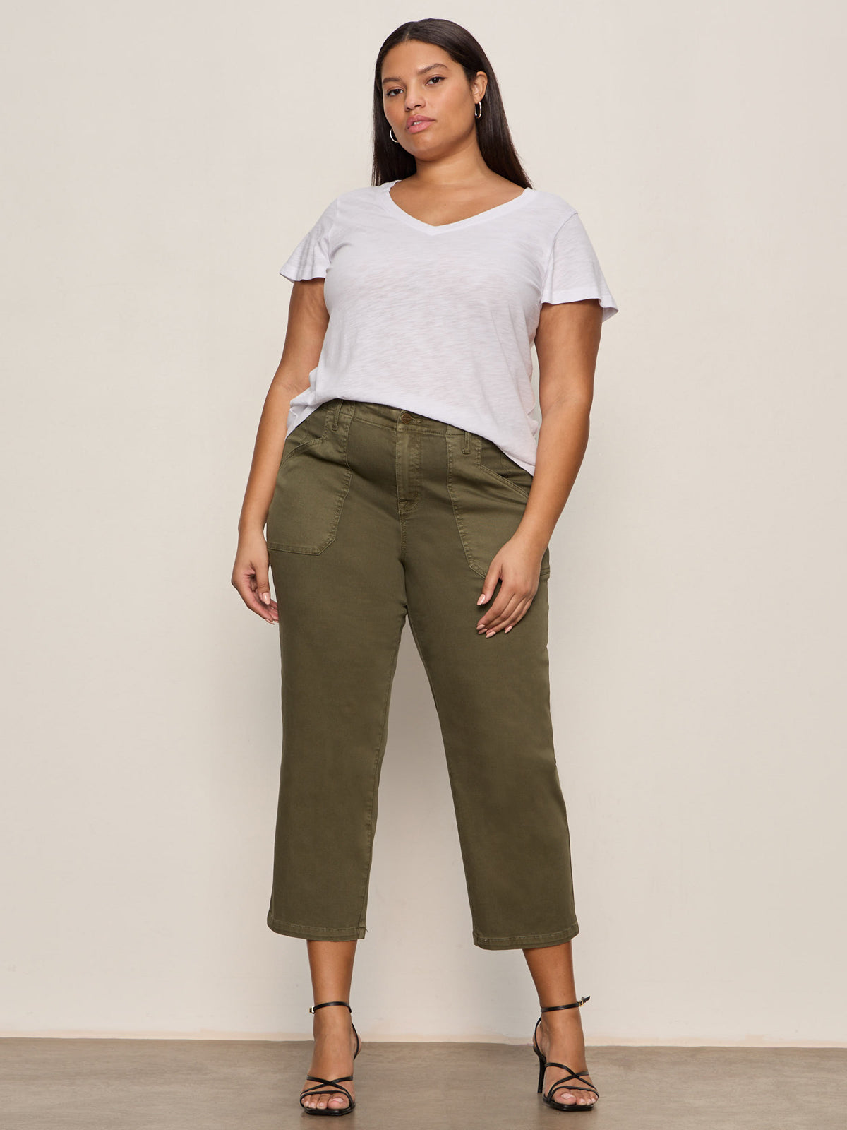 Retreat Crop Pant Burnt Olive Extended Sizing - Sanctuary Clothing