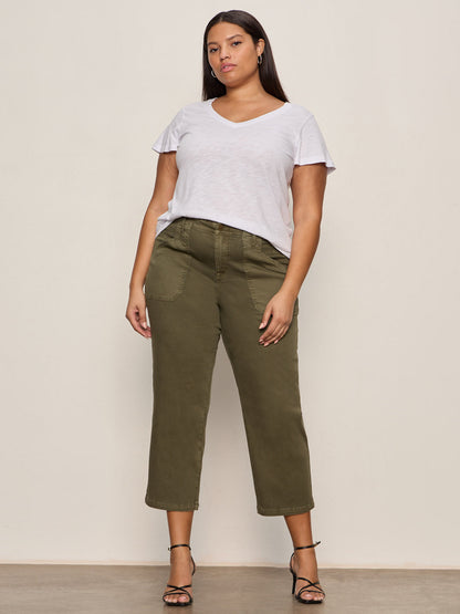 Retreat Crop Pant Burnt Olive Extended Sizing - Sanctuary Clothing