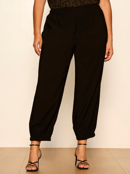 Micro Balloon Pant Black Extended Sizing - Sanctuary Clothing