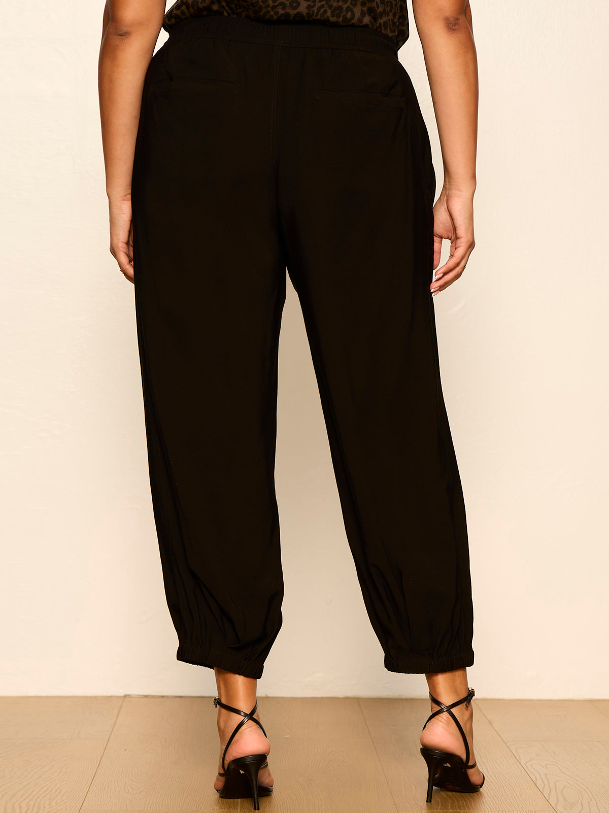 Micro Balloon Pant Black Extended Sizing - Sanctuary Clothing