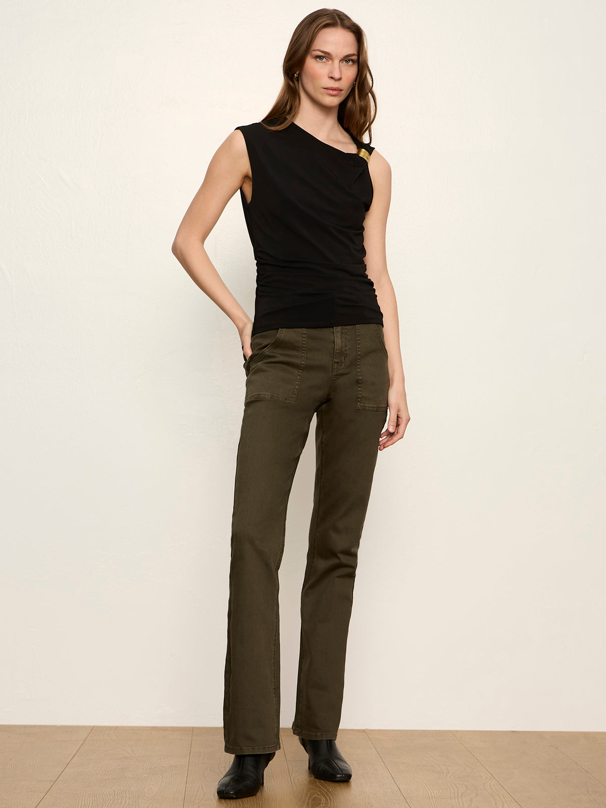 Insider Bootcut Pant Kalamata Petite Sizing - Sanctuary Clothing