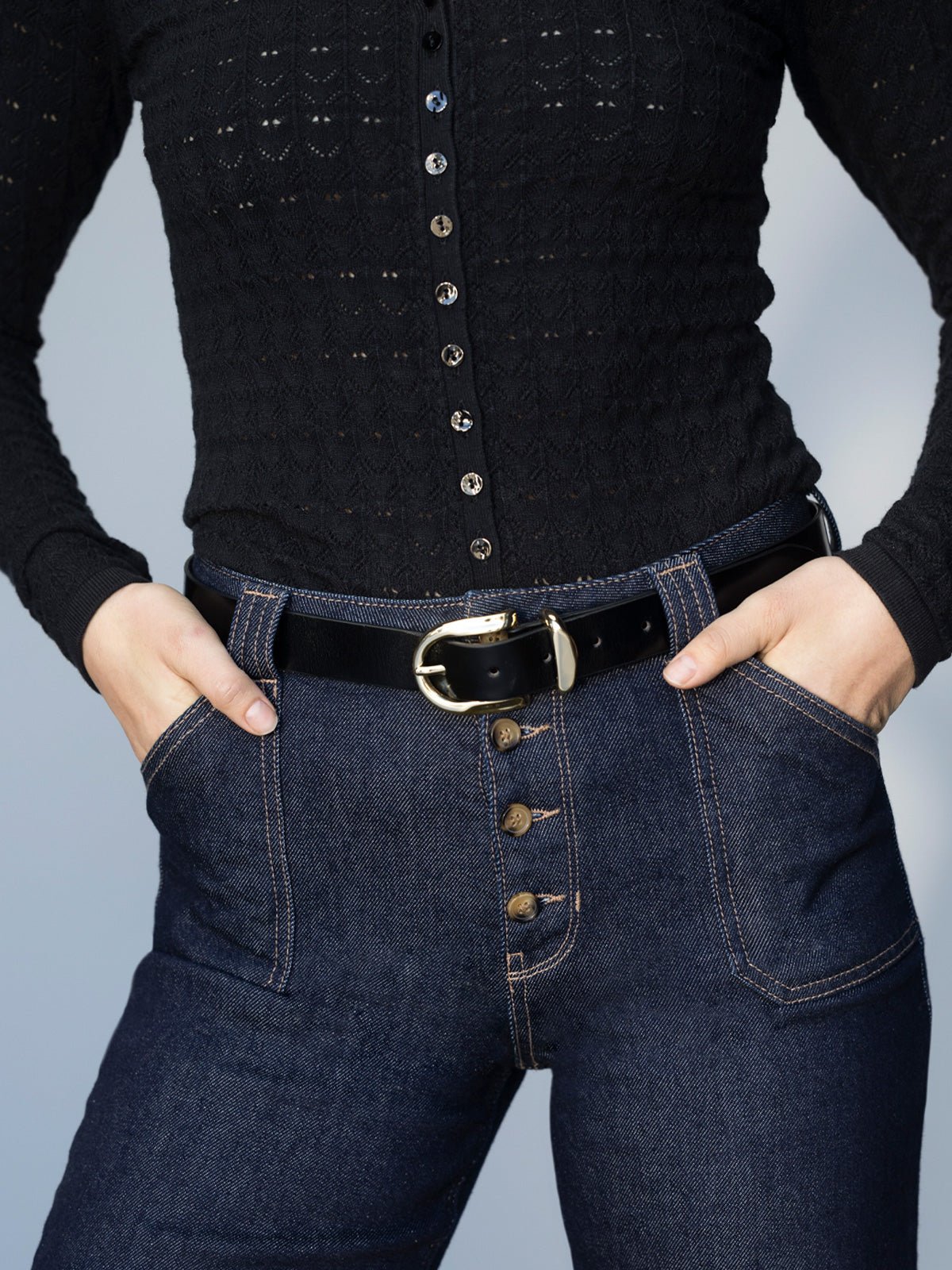 All Day Belt Black - Sanctuary Clothing