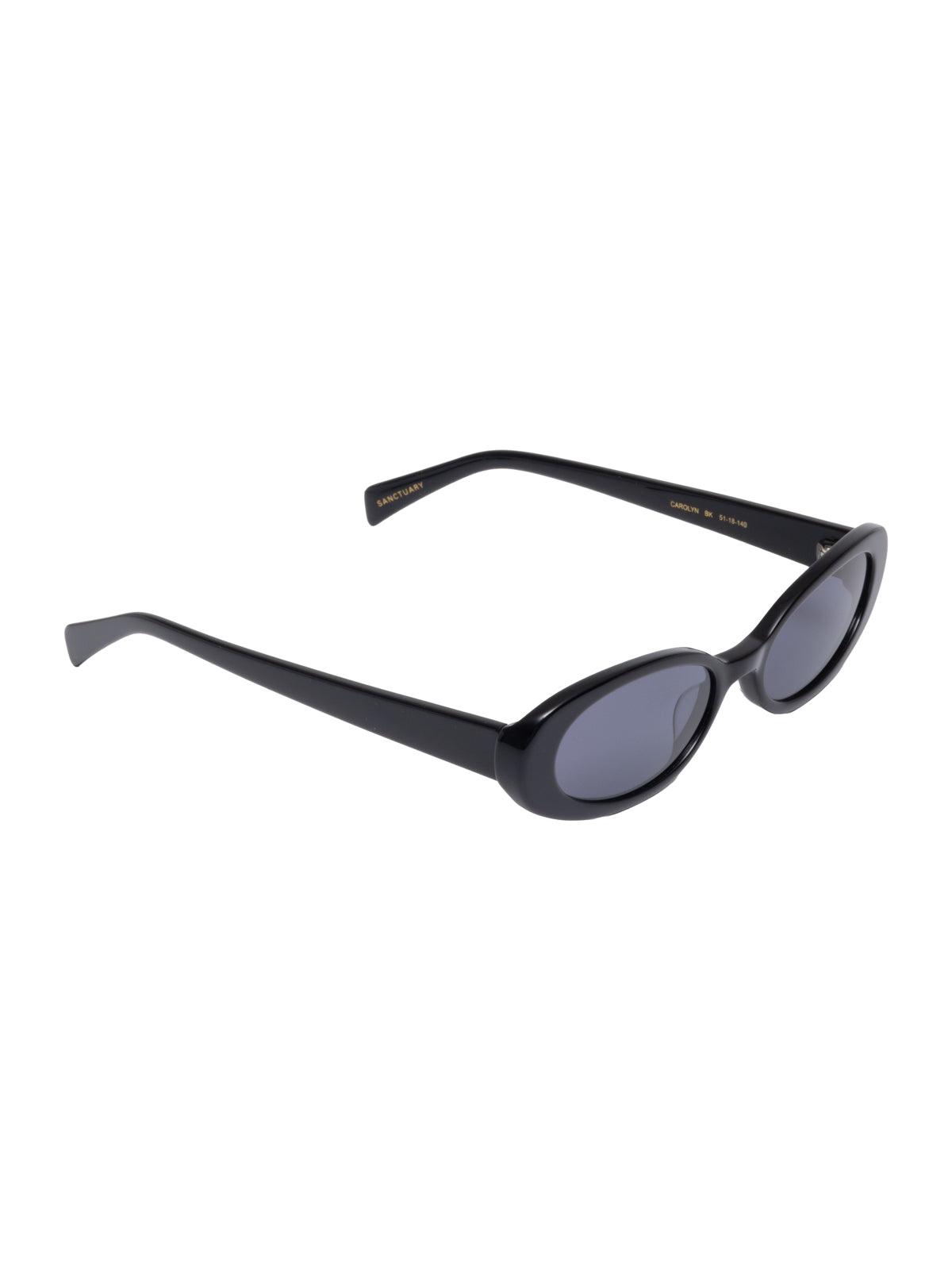 Carolyn Sunglasses Black/Grey Lens - Sanctuary Clothing