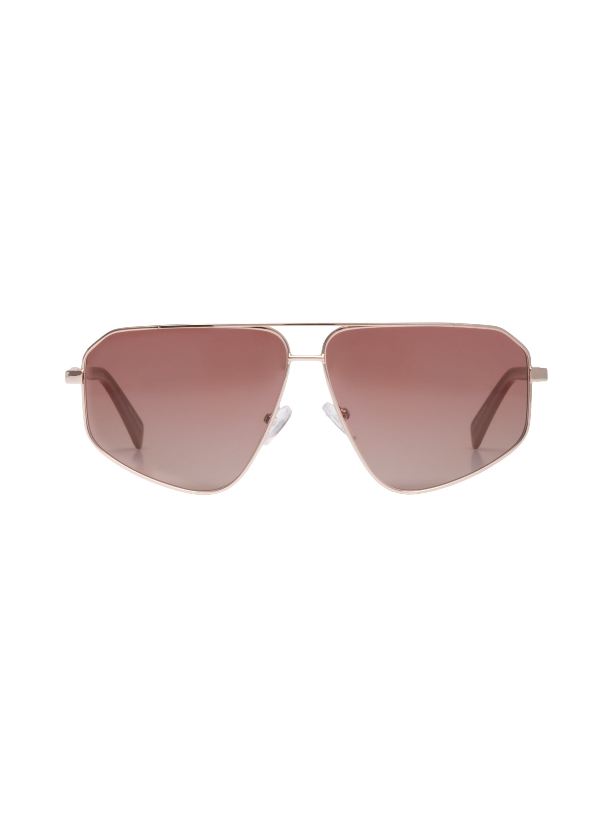 Nu Boheme Sunglasses Shiny Gold/Rose Pink Lens - Sanctuary Clothing