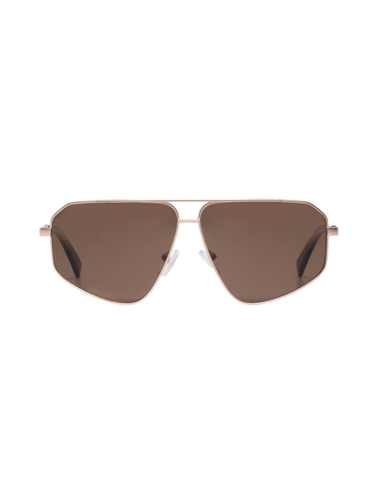 Nu Boheme Sunglasses Matte Gold/Brown Lens - Sanctuary Clothing