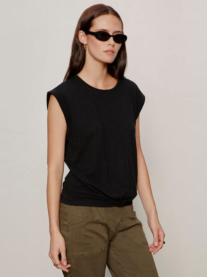 Knotted Muscle Tee Black - Sanctuary Clothing