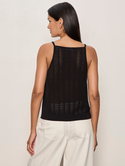 FOR KEEPS POINTELLE TANK BLACK - Sanctuary Clothing