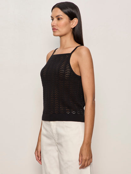 FOR KEEPS POINTELLE TANK BLACK - Sanctuary Clothing