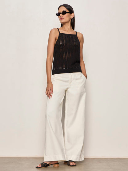 FOR KEEPS POINTELLE TANK BLACK - Sanctuary Clothing