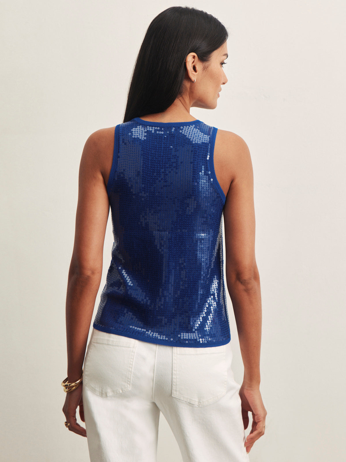 SUMMER SHINE SEQUIN SHELL LUMINOUS BLUE - Sanctuary Clothing