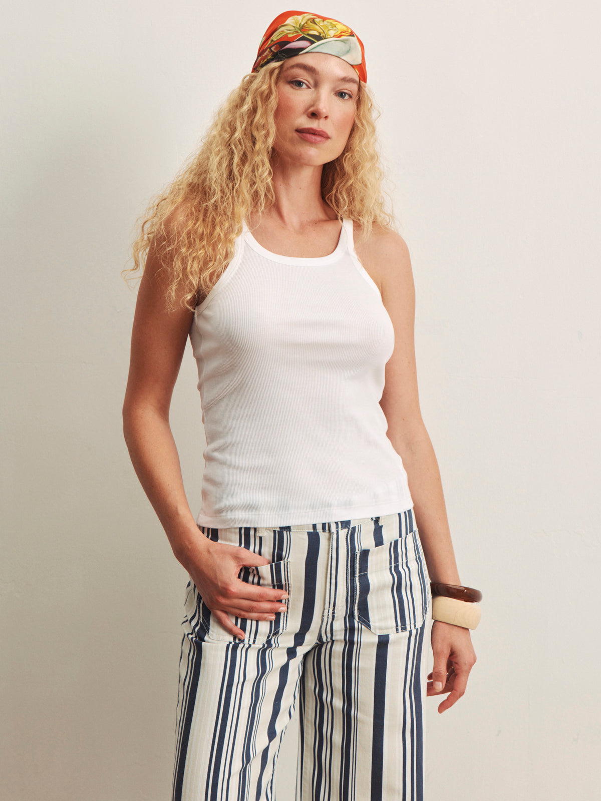 SPRINTER RIB TANK WHITE - Sanctuary Clothing
