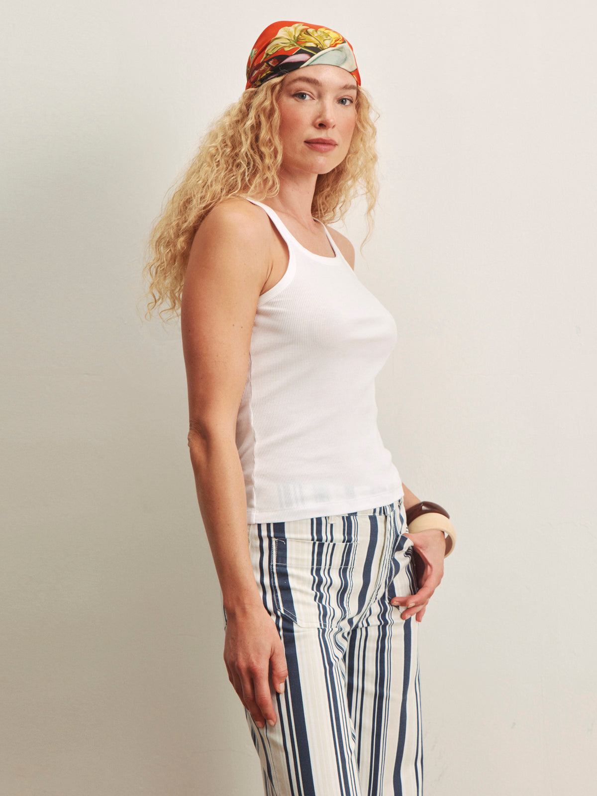 SPRINTER RIB TANK WHITE - Sanctuary Clothing